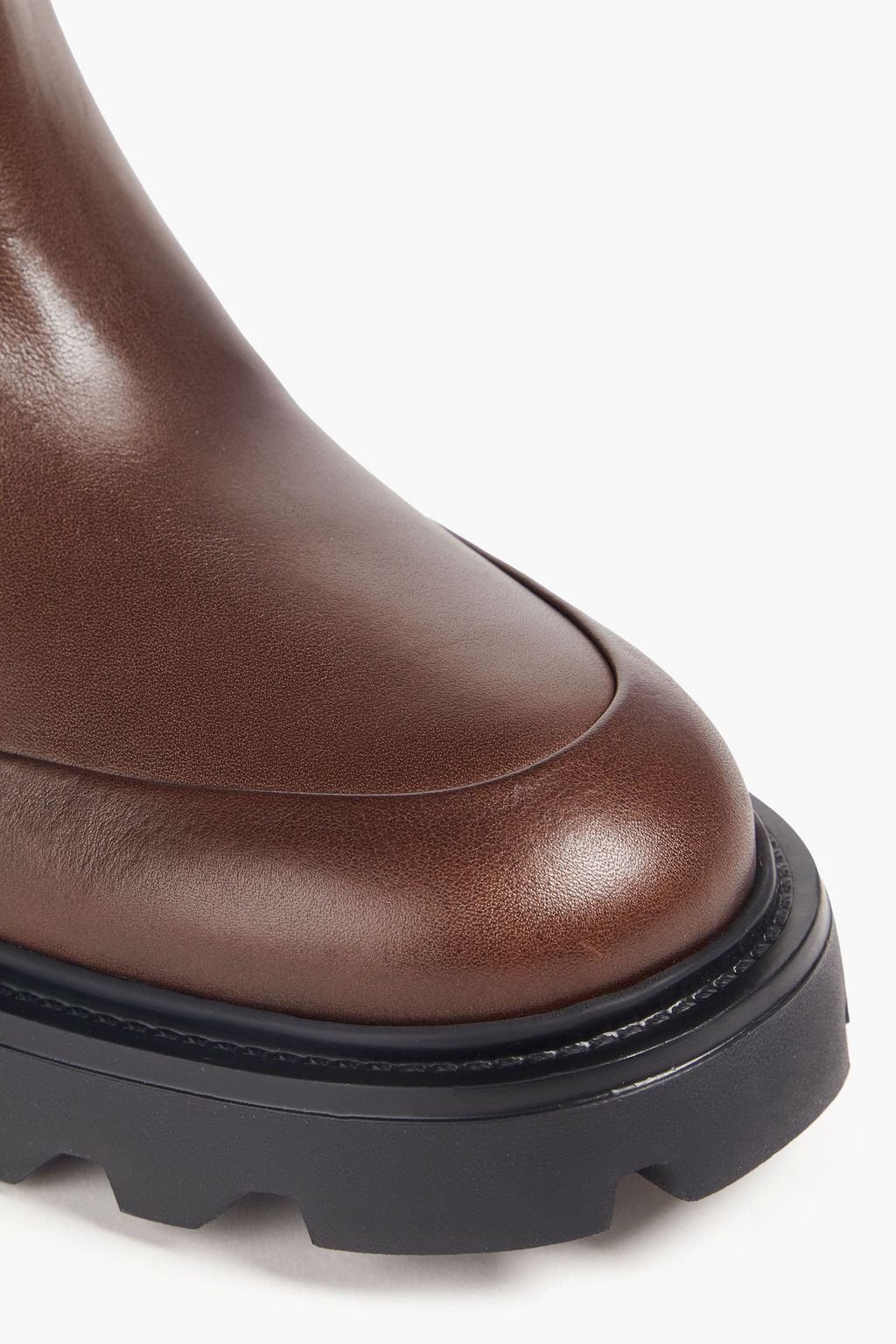 TOD'S حذاء بوت من الجلد بلونين