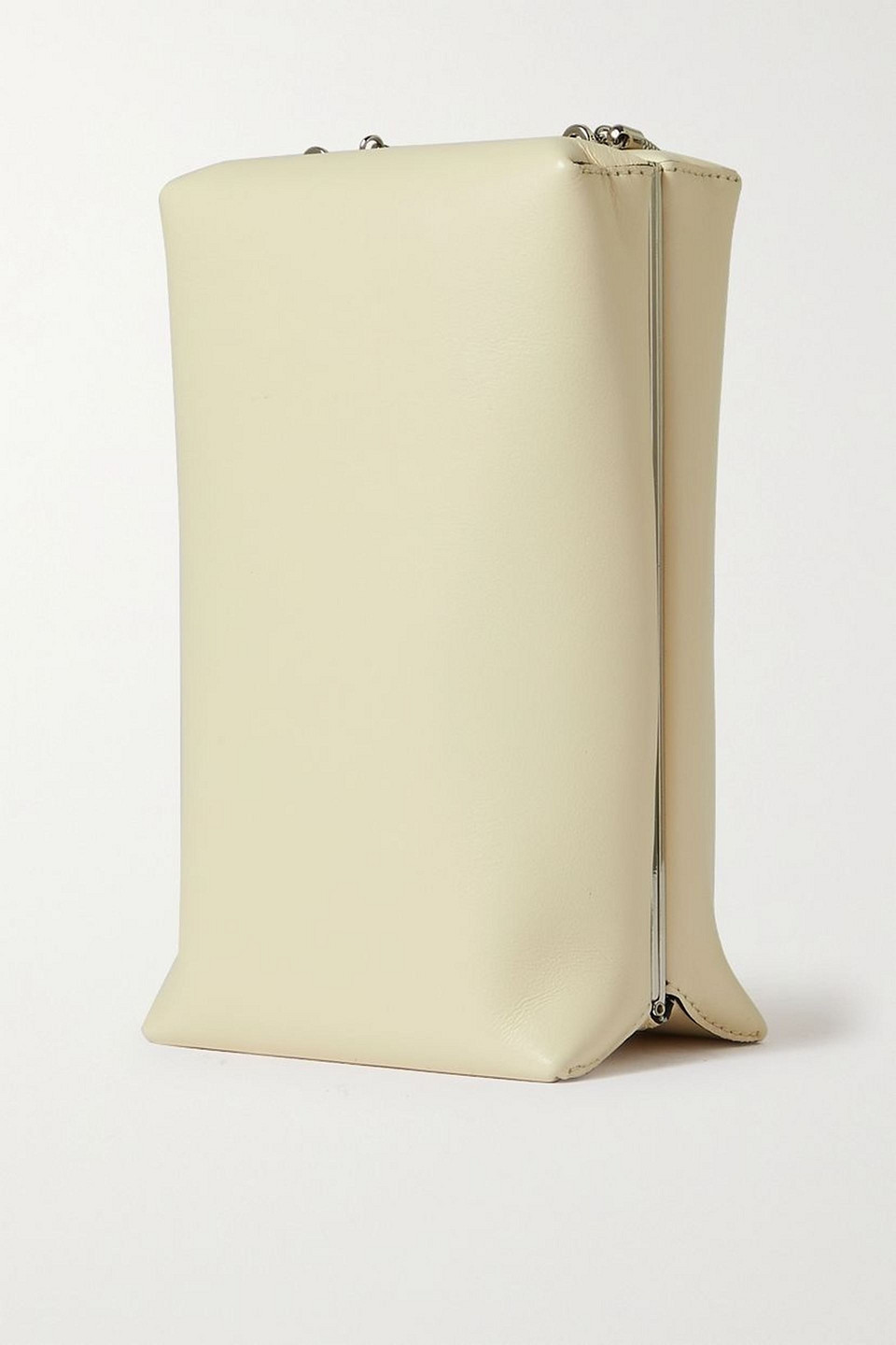 Wandler Leo Box Leather Tote In Ivory
