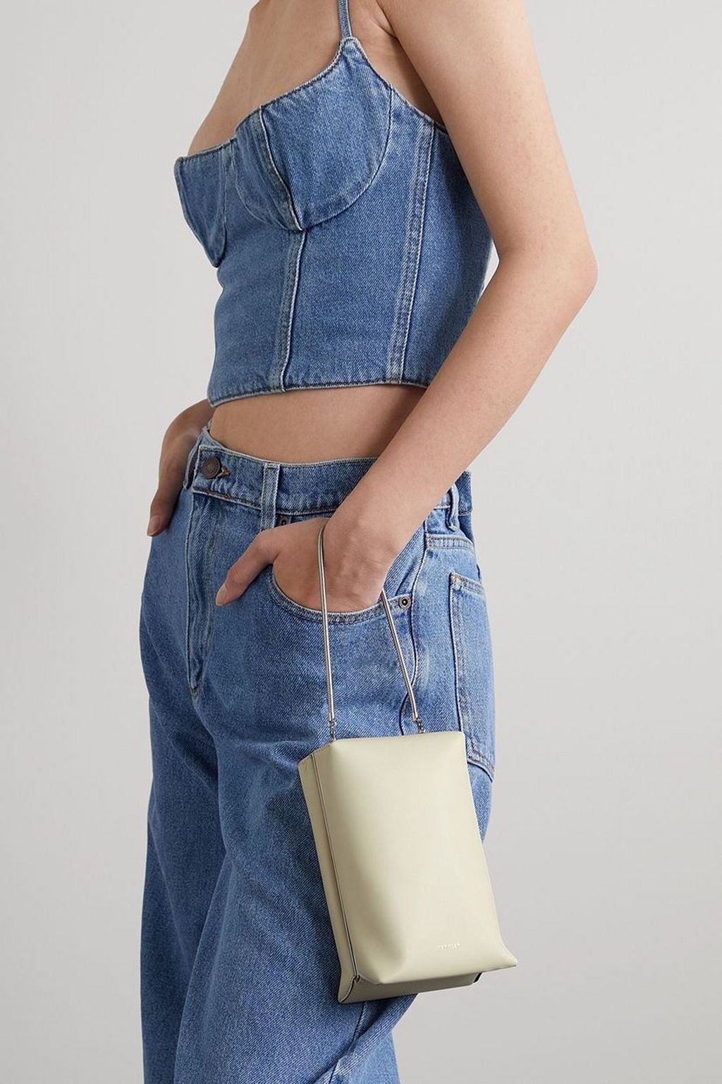 WANDLER Leo Box leather tote