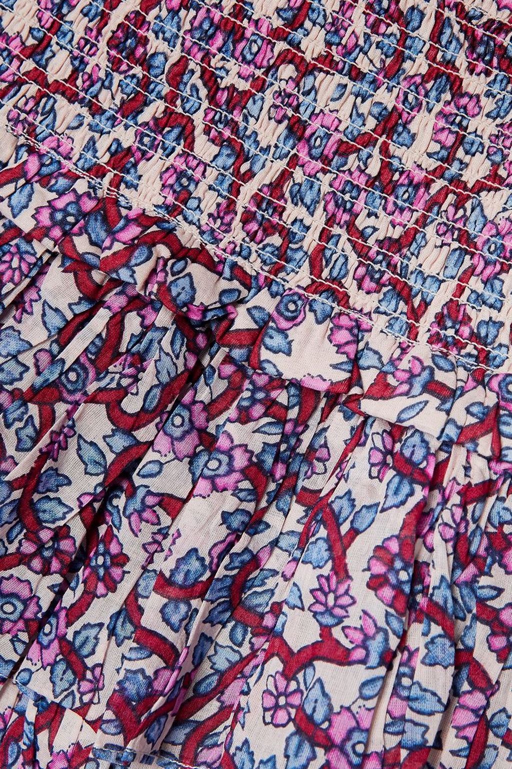 MARANT ÉTOILE Naomi ruffled floral-print cotton-voile mini skirt