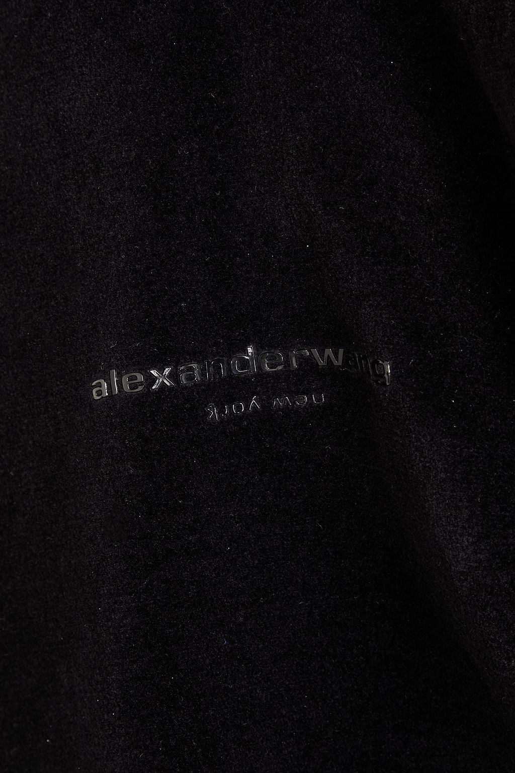 ALEXANDERWANG.T تنورة قصيرة من قماش الشينيل المصنوع من مزيج من القطن ومزينة بطبعة شعار العلامة