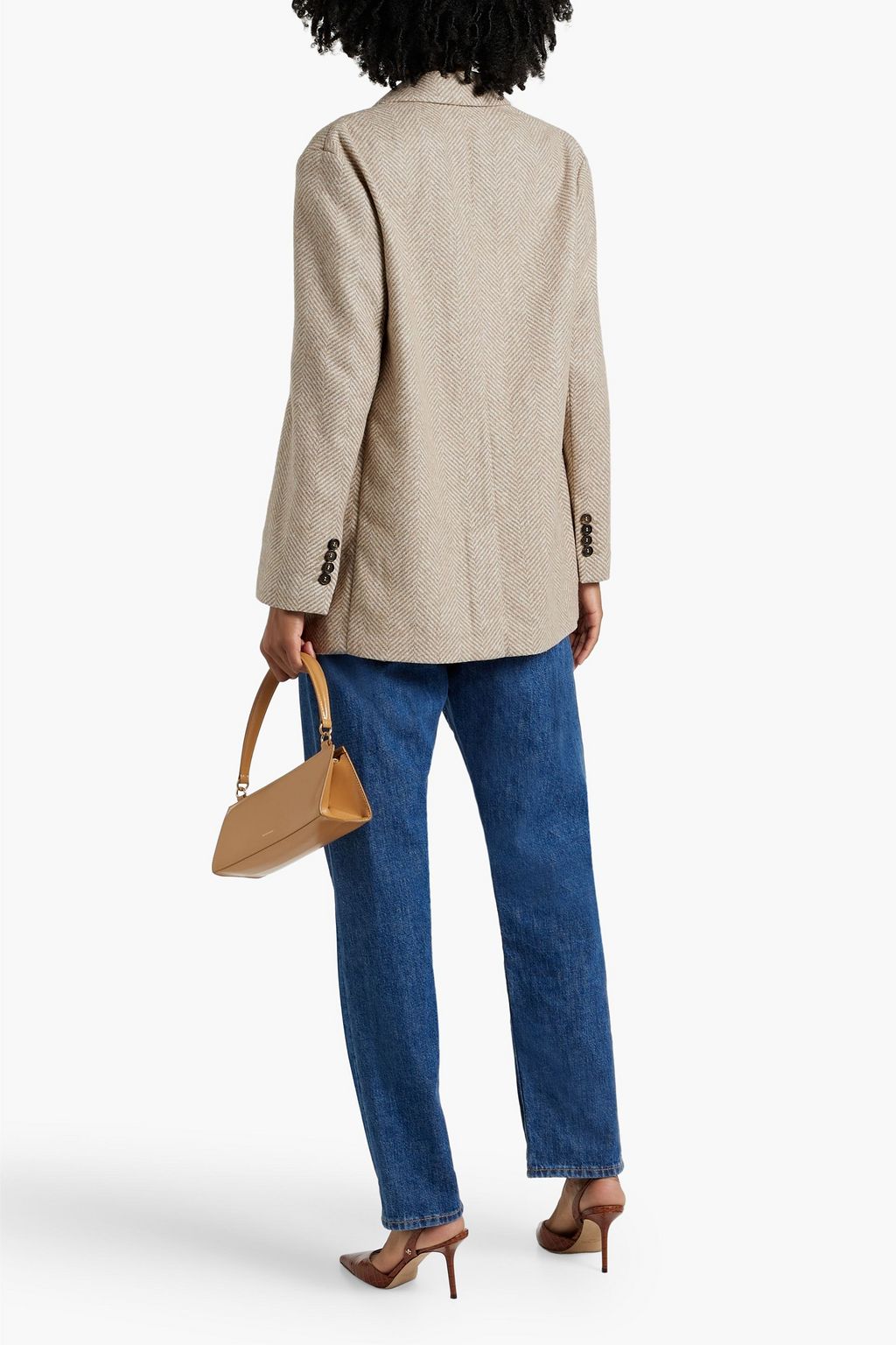 BRUNELLO CUCINELLI Herringbone tweed blazer