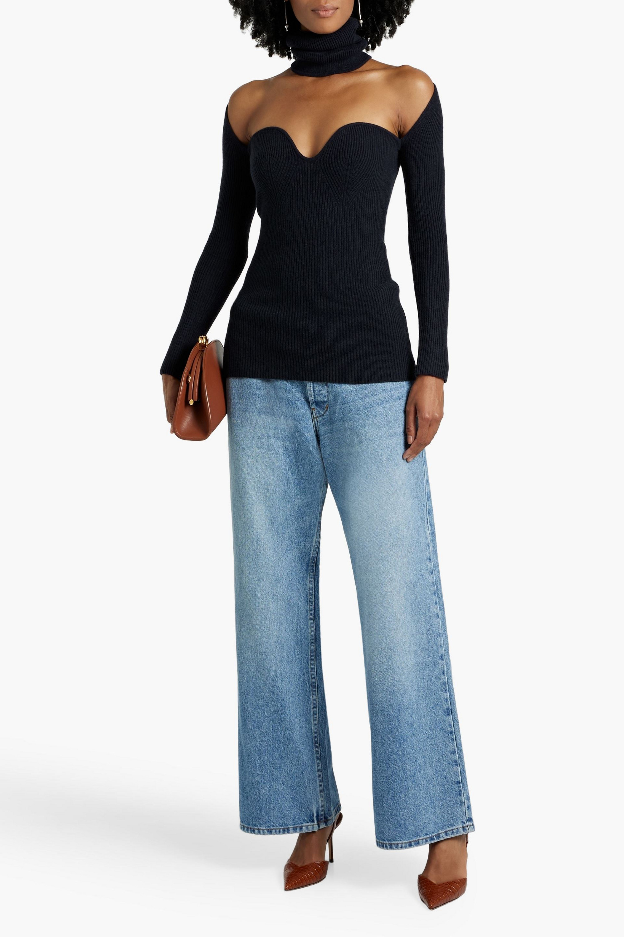 arch4 Amandine convertible ribbed cashmere sweater