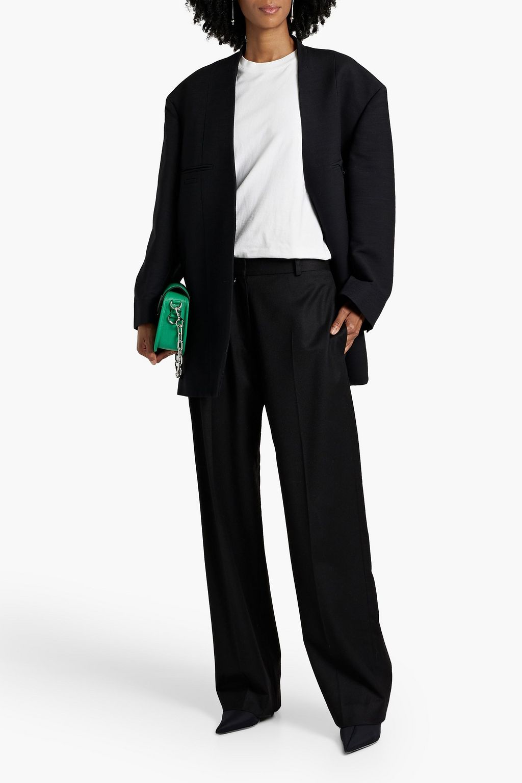ACNE STUDIOS Oversized wool-blend piqué blazer