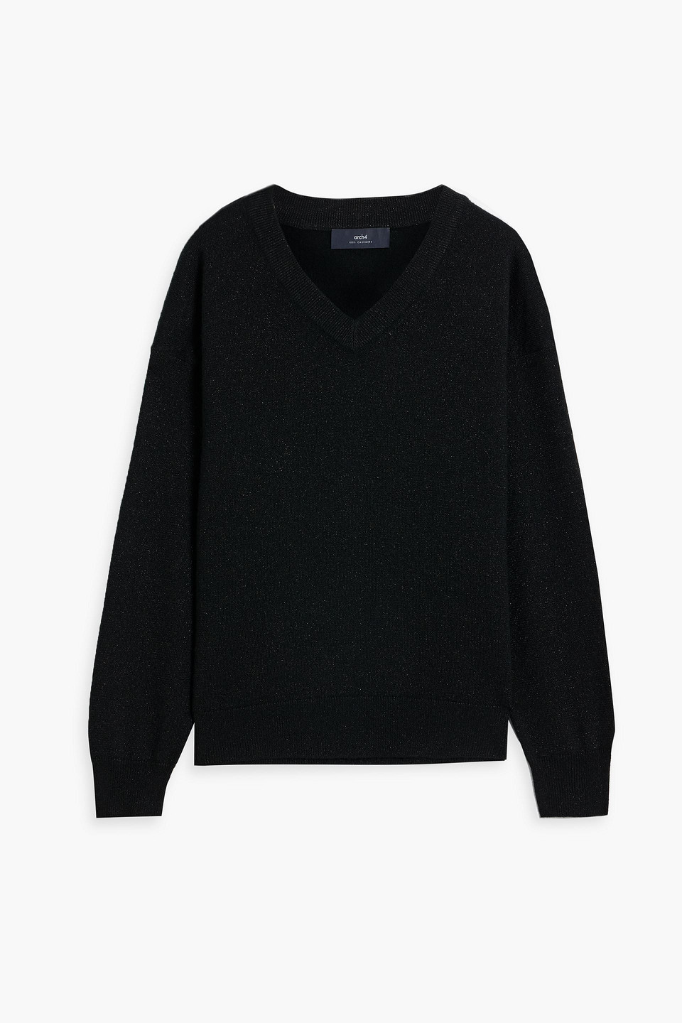 Arch4 Samira Metallic Cashmere Jumper In Black