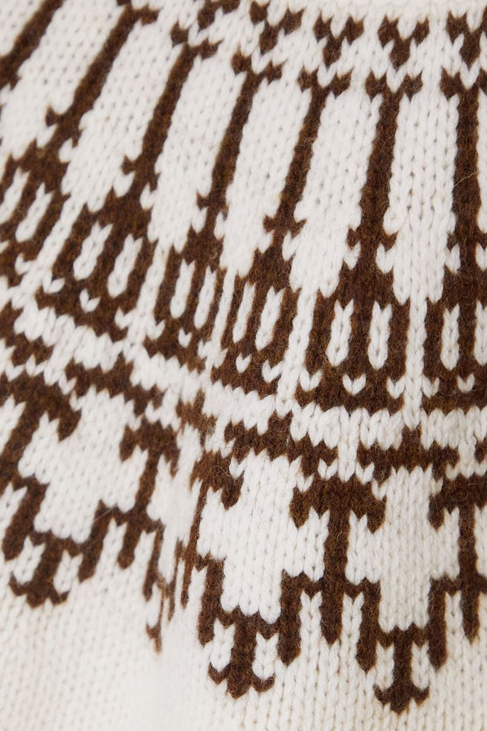 Tory Sport Fair Isle Merino Wool Turtleneck Sweater In White