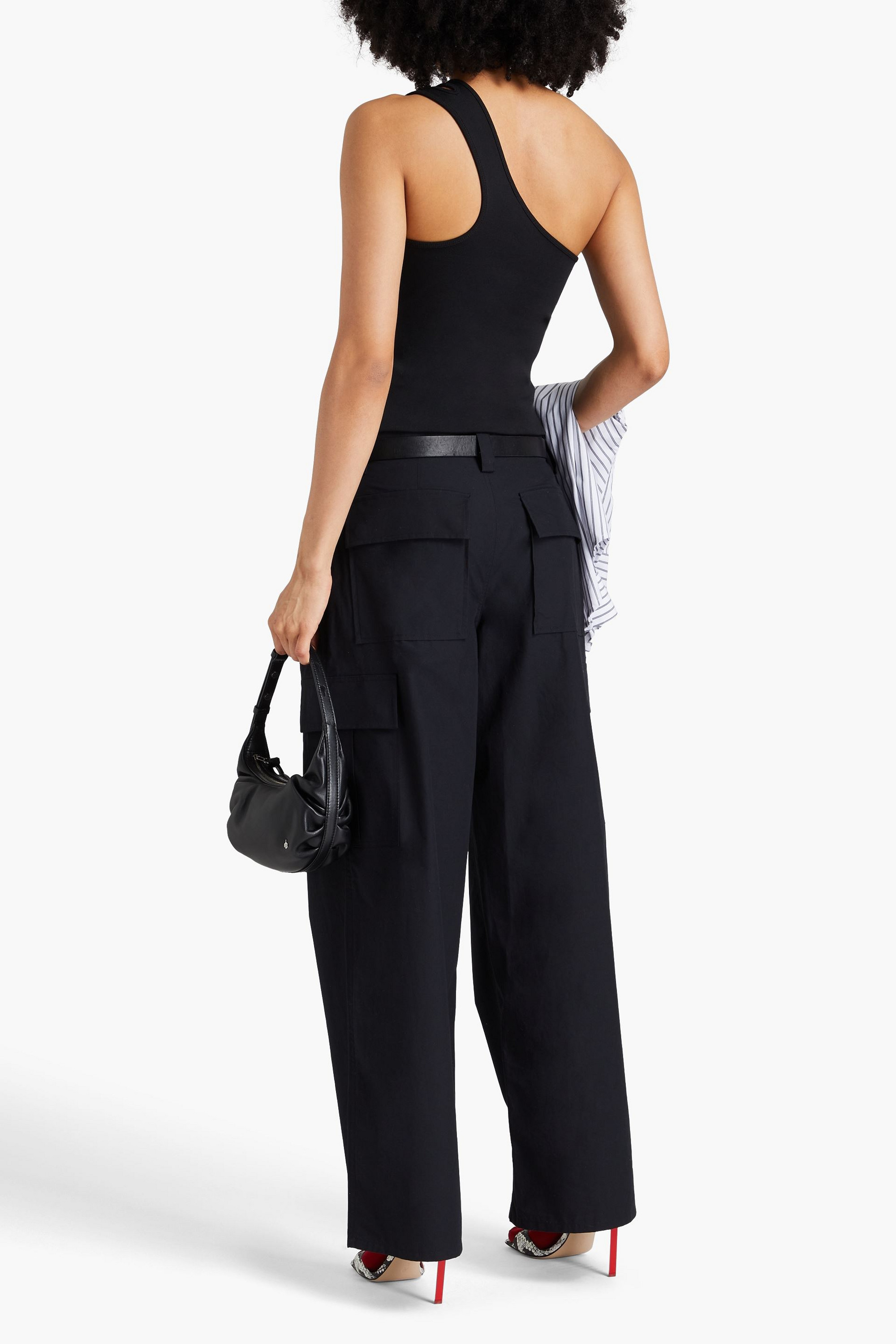 ALEXANDERWANG.T Cotton-poplin wide-leg cargo pants thumbnail