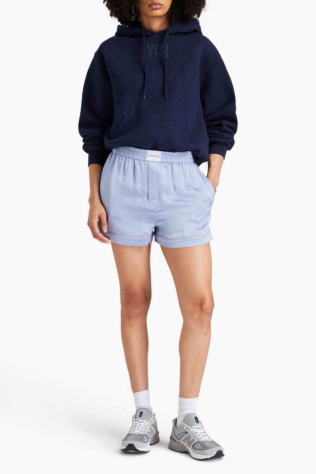 ALEXANDERWANG.T شورت من الجاكار الحريري