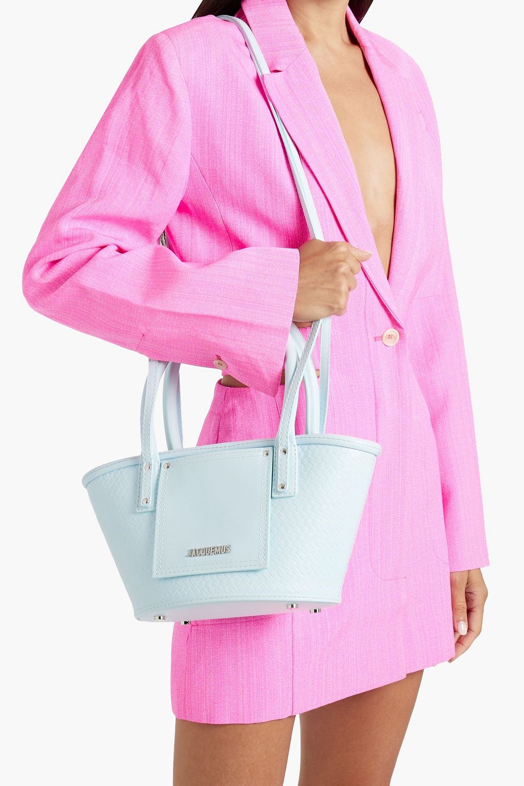 JACQUEMUS Soli embossed leather tote