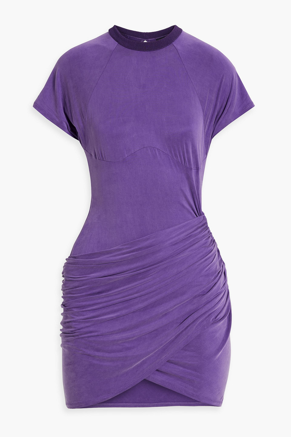 Jacquemus Cutout Cupro Mini Dress In Purple
