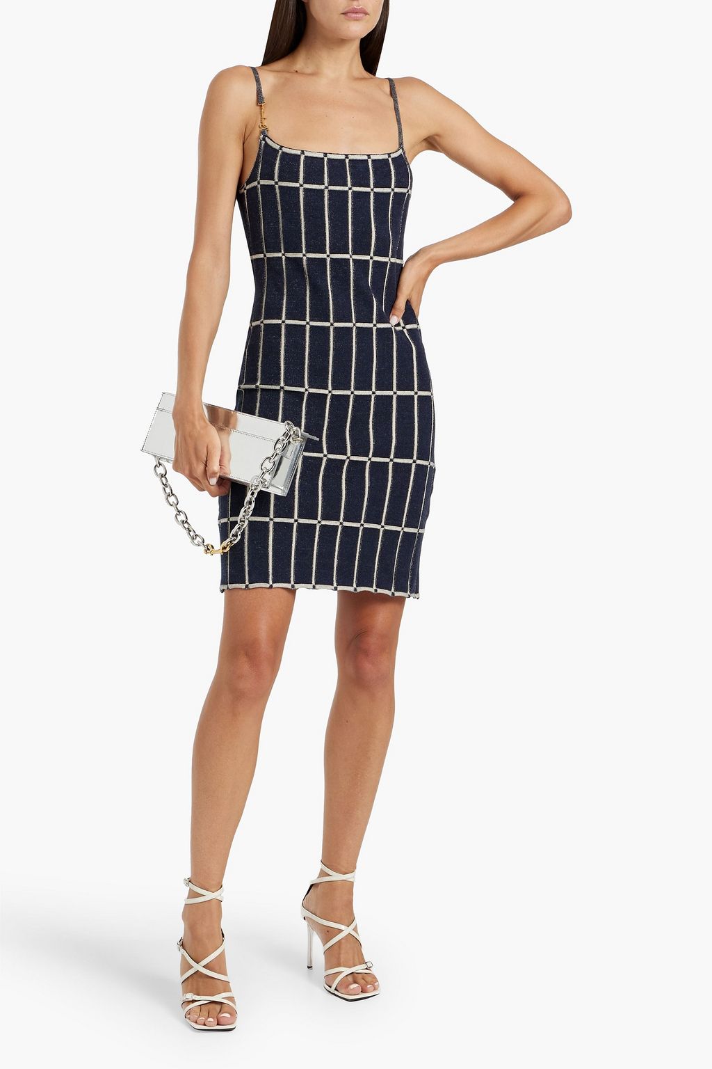 JACQUEMUS Malha jacquard-knit mini dress
