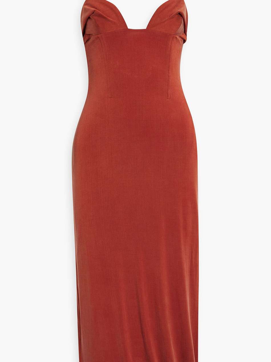 praia washed cupro midi dress