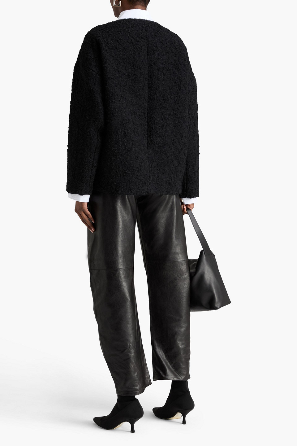  Frame - Jacke Aus Bouclé-tweed - Schwarz - L 