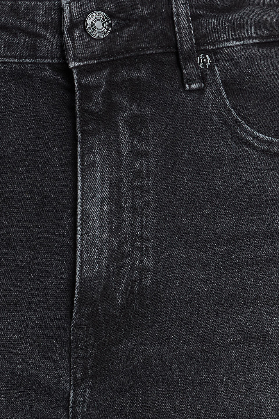 Frame The Ruler High-rise Straight-leg Jeans In Black