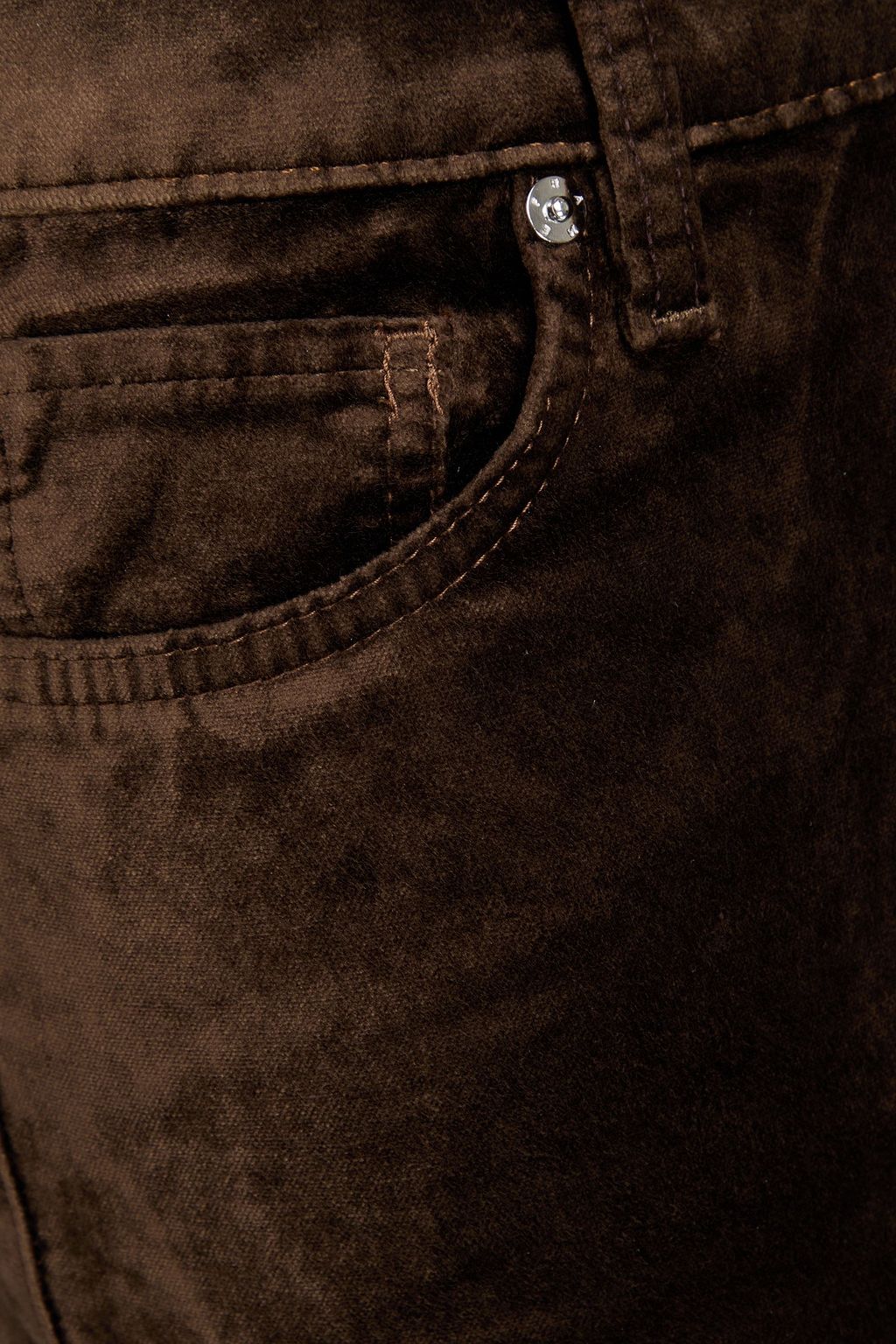 FRAME Le Sleek Straight cotton-blend velvet straight-leg pants