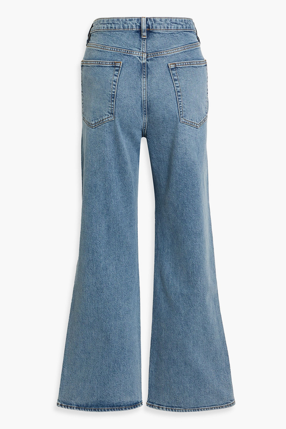 Frame The Pixie Arrow High-rise Bootcut Jeans In Blue