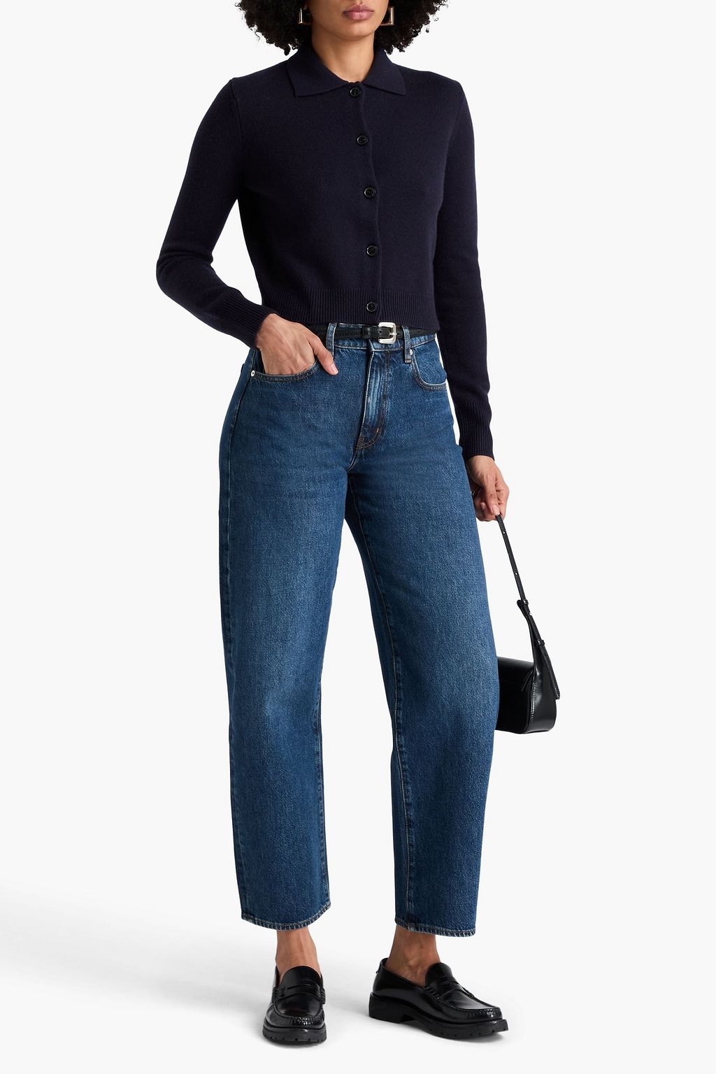 FRAME Low Slung barrel-leg jeans