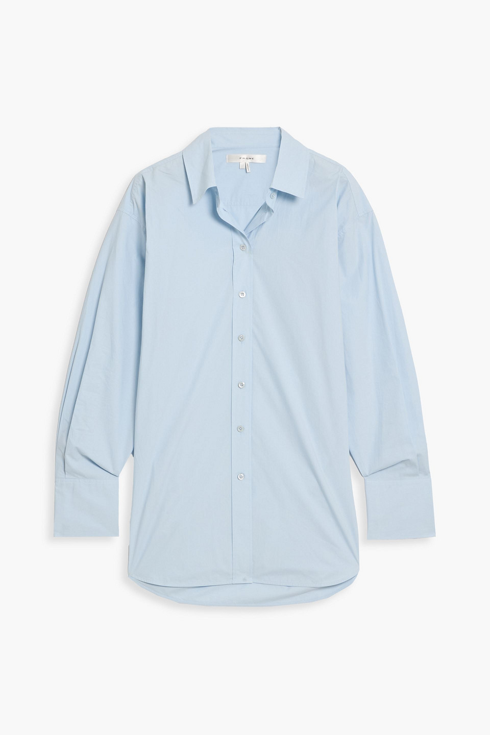 Frame Cotton-poplin Shirt In Blue