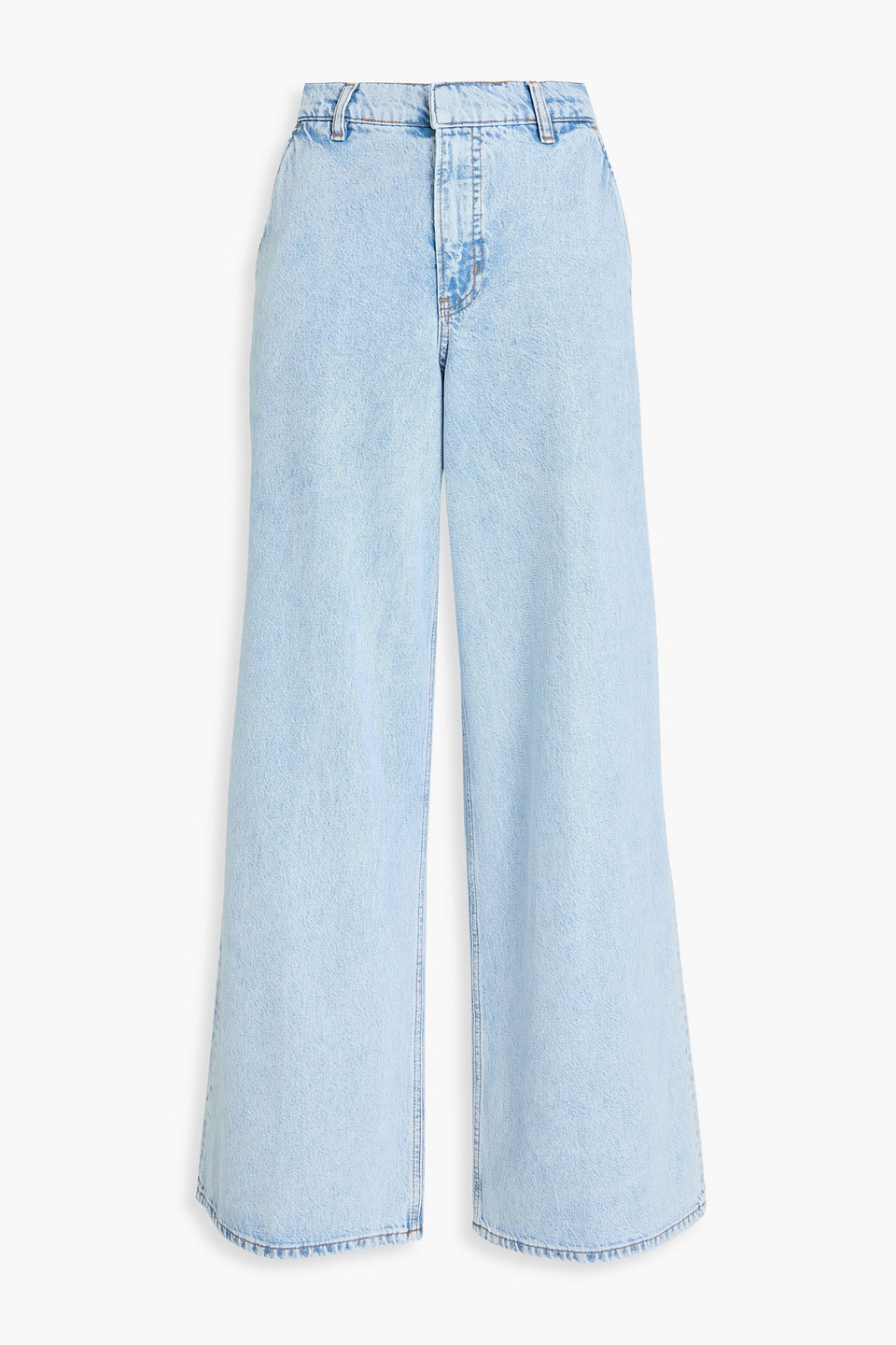 frame - high-rise wide-leg jeans - blue - 24