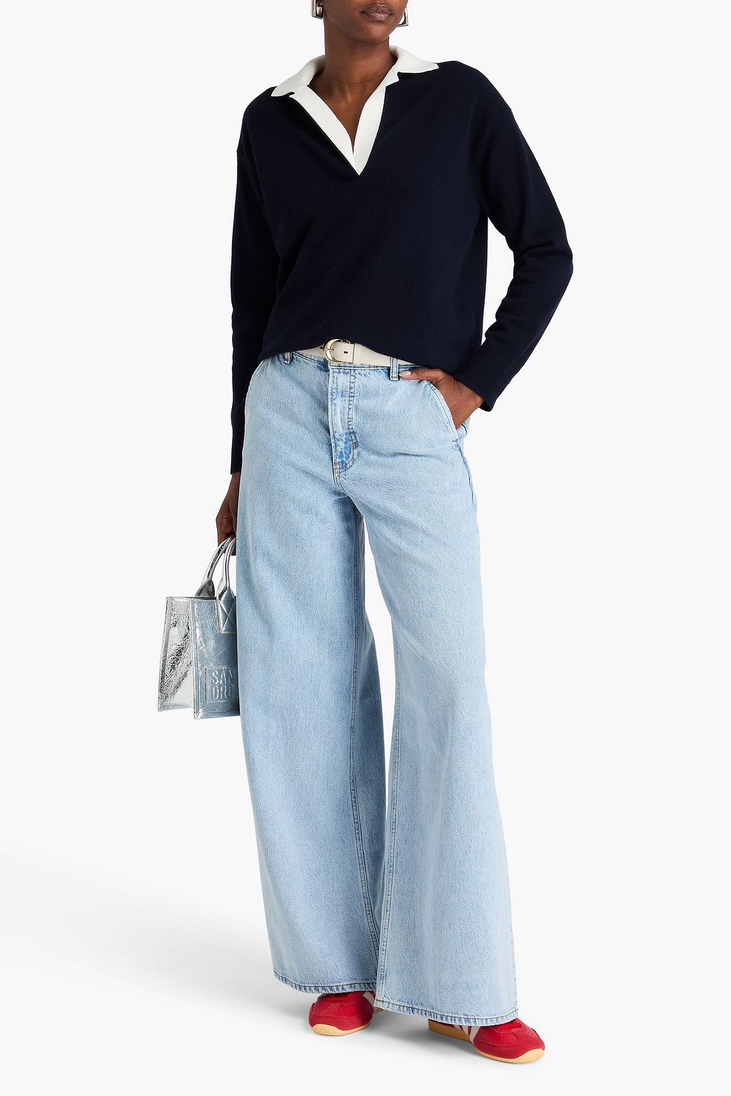 FRAME The Wide Trouser high-rise wide-leg jeans