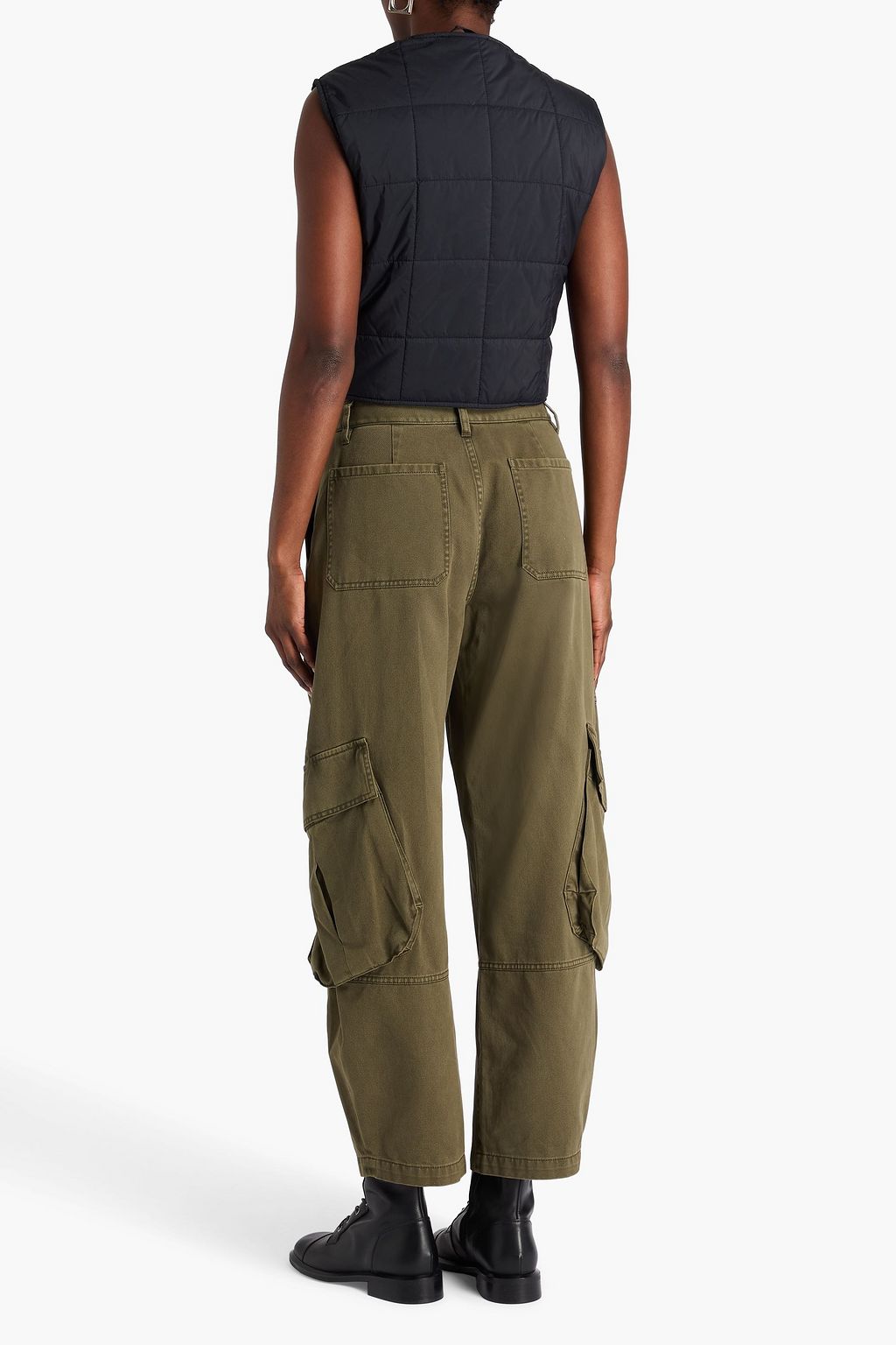 FRAME The Bubble high-rise barrel-leg jeans