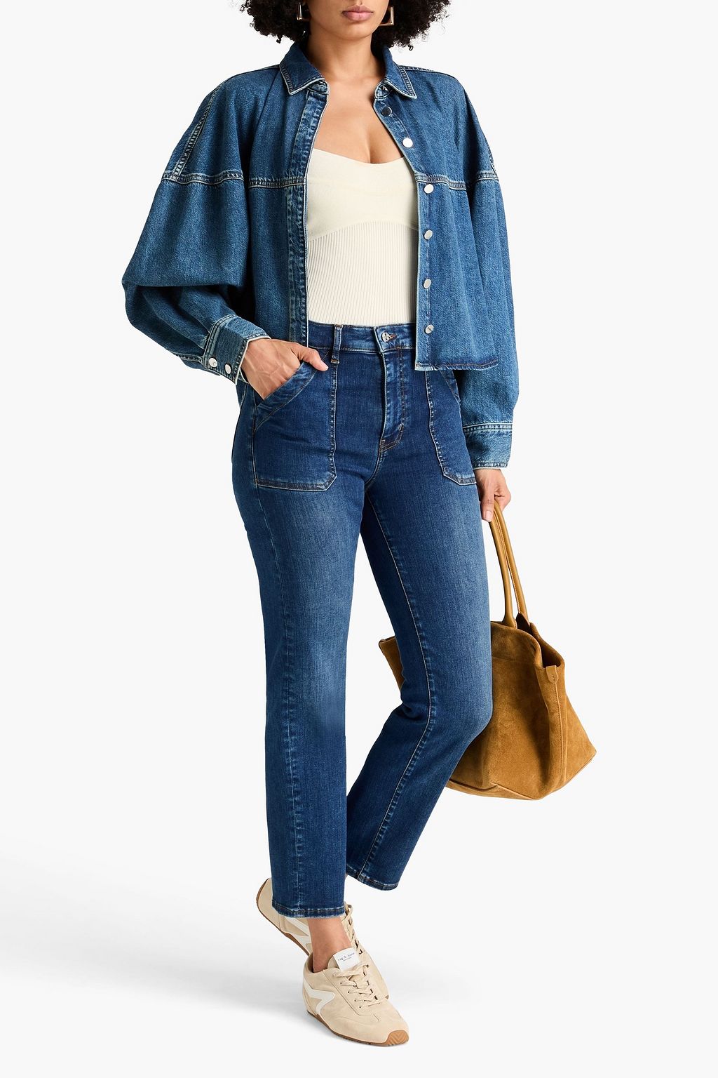 FRAME The Utility high-rise straight-leg jeans