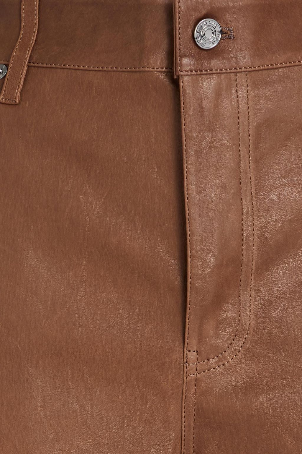 FRAME Stretch-leather wide-leg pants