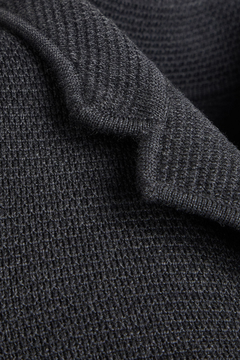 Thom Browne Four-bar Stripe Open-knit Cardigan In Dark Gray