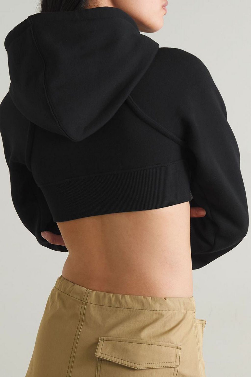 JEAN PAUL GAULTIER Cropped cotton-jersey hoodie
