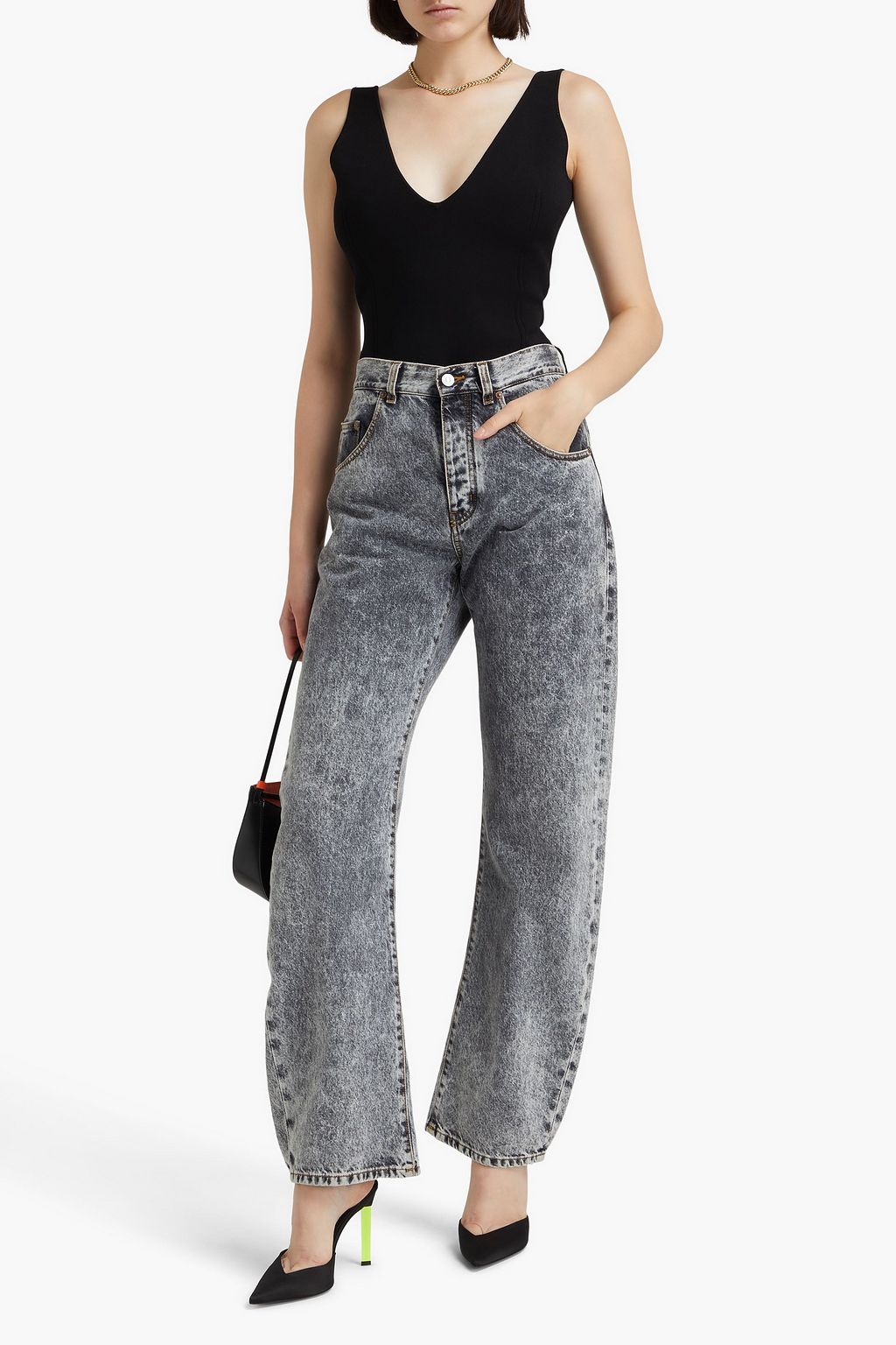 VB BODY VICTORIA BECKHAM بودي سوت من نسيج مطاط بحبكة