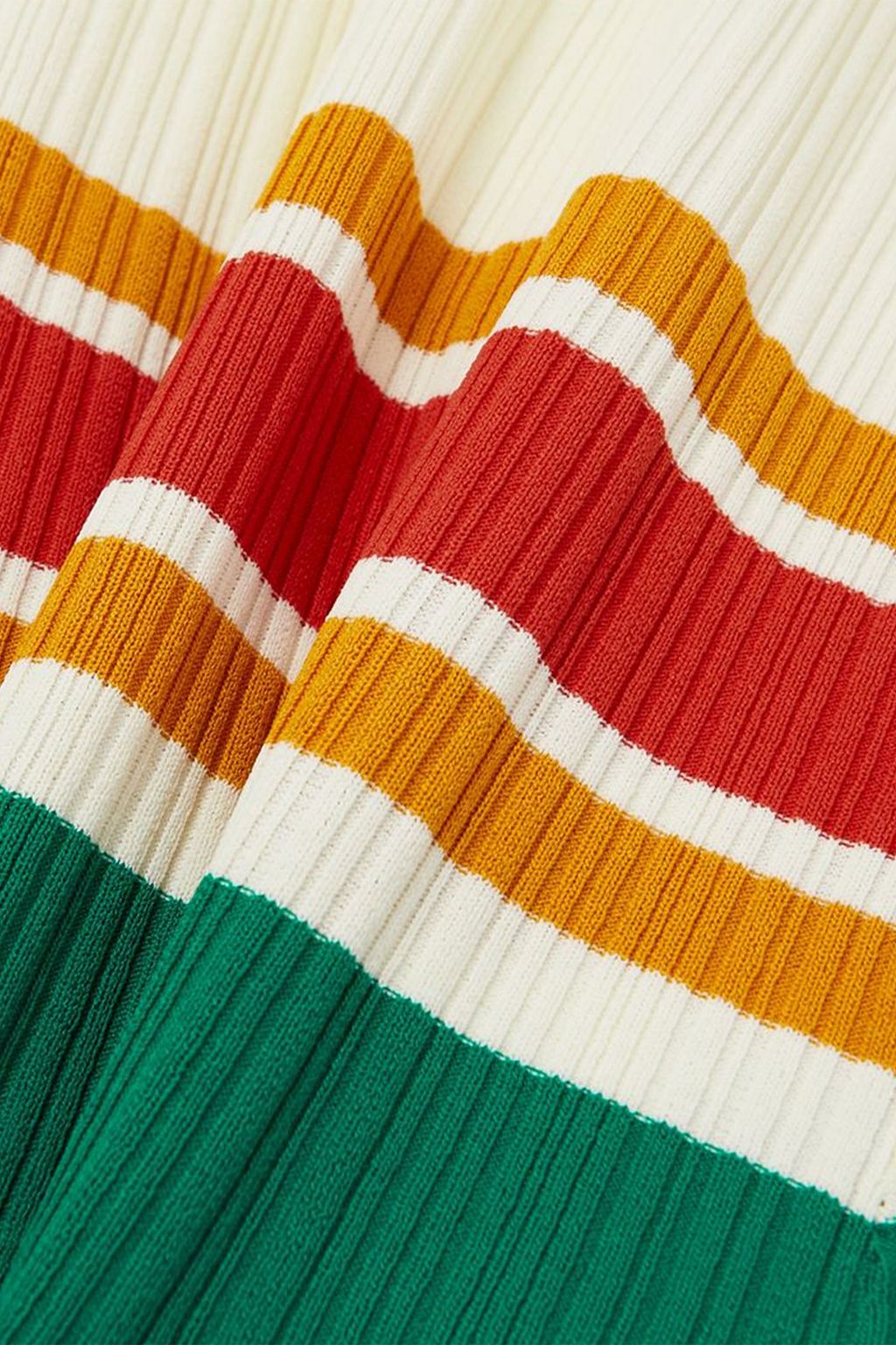 WALES BONNER Harp striped plissé-jersey midi skirt