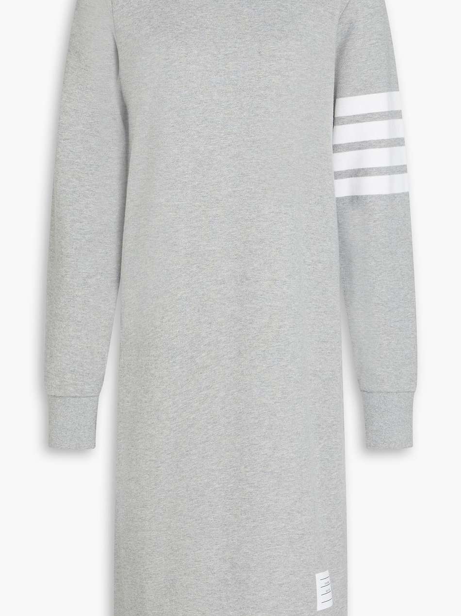 striped french cotton-terry dress