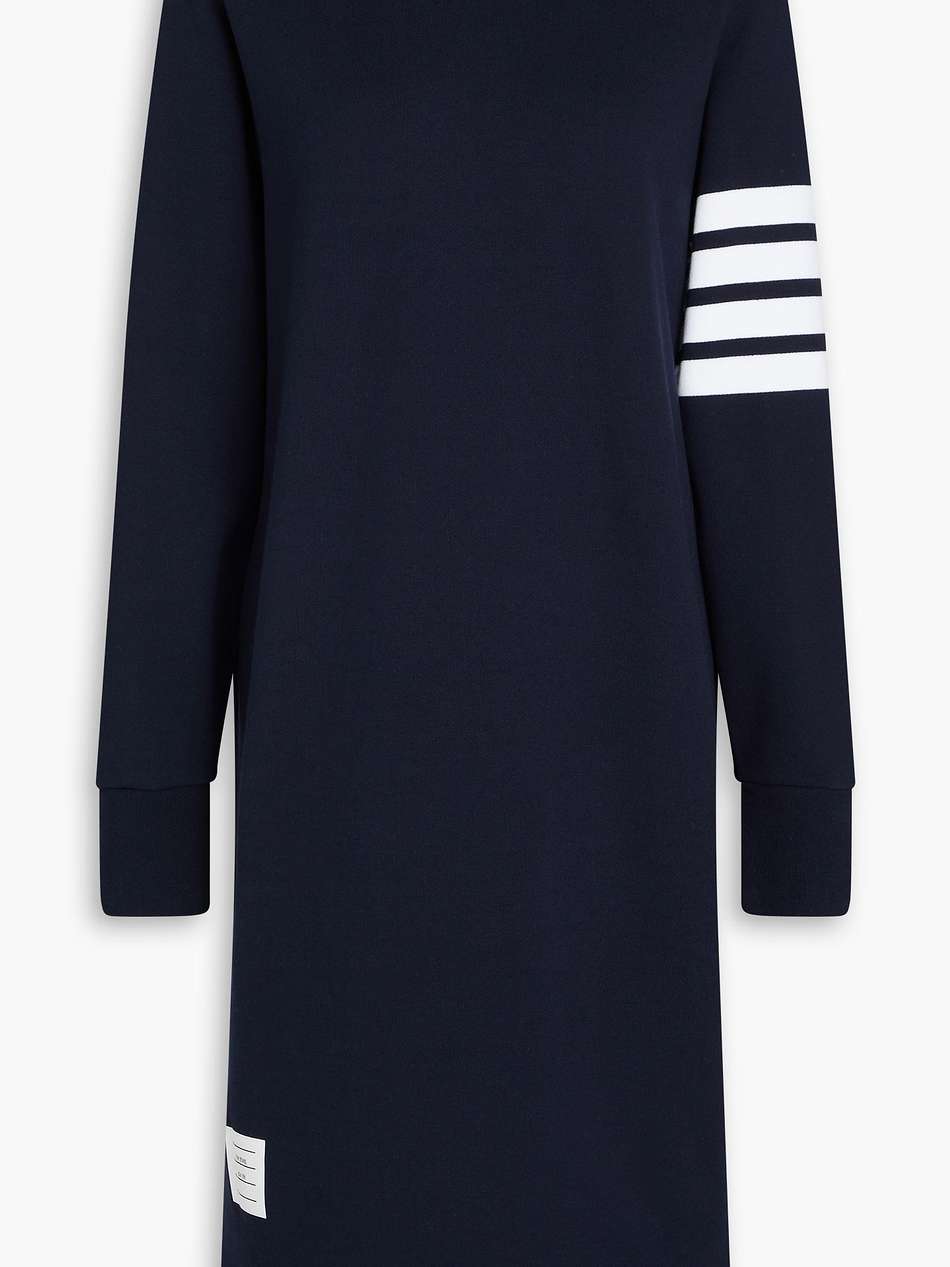 striped french cotton-terry dress