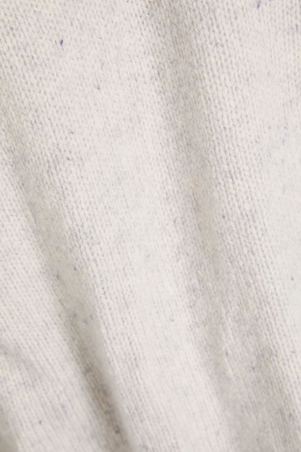 AUTUMN CASHMERE كنزة رياضية من الكشمير وقماش الدونيغال بدرزات نافرة