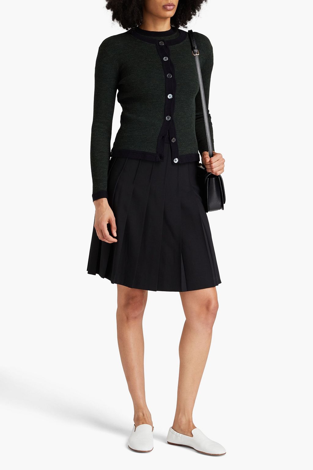 THOM BROWNE كارديغان من الصوف بتصميم مضلّع