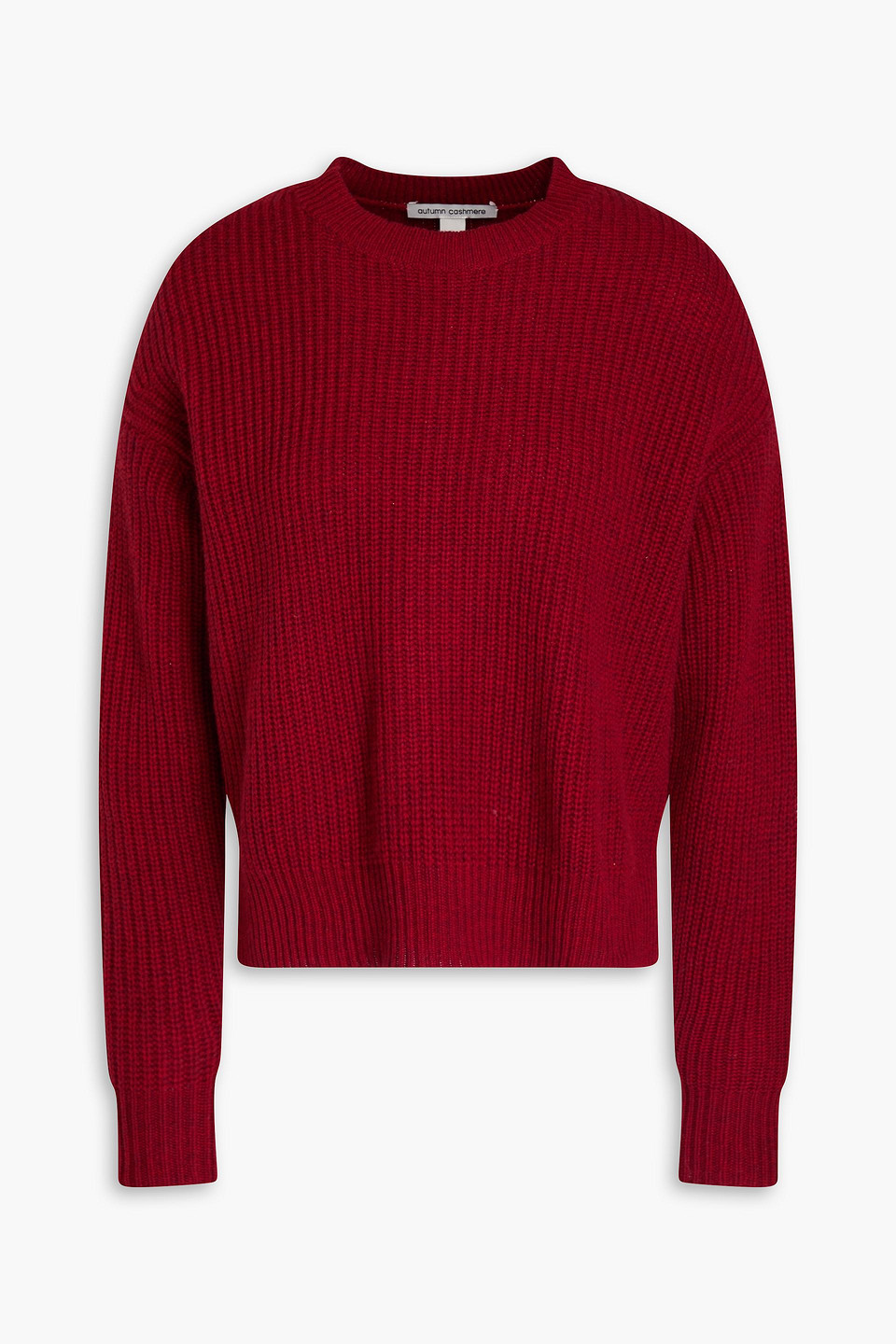Autumn Cashmere Ribbed Cashmere Jumper In Claret