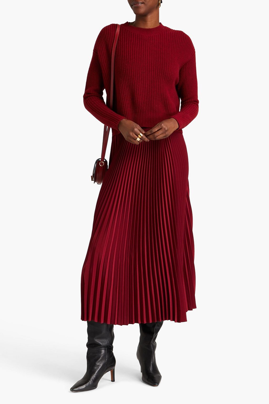 AUTUMN CASHMERE 리브 캐시미어 스웨터
