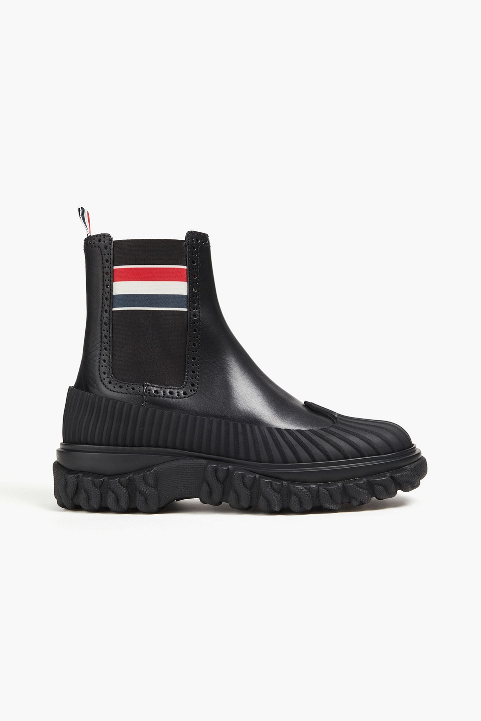 Thom Browne Chelsea Boot With Chunky Rubber-sole Detail In Black