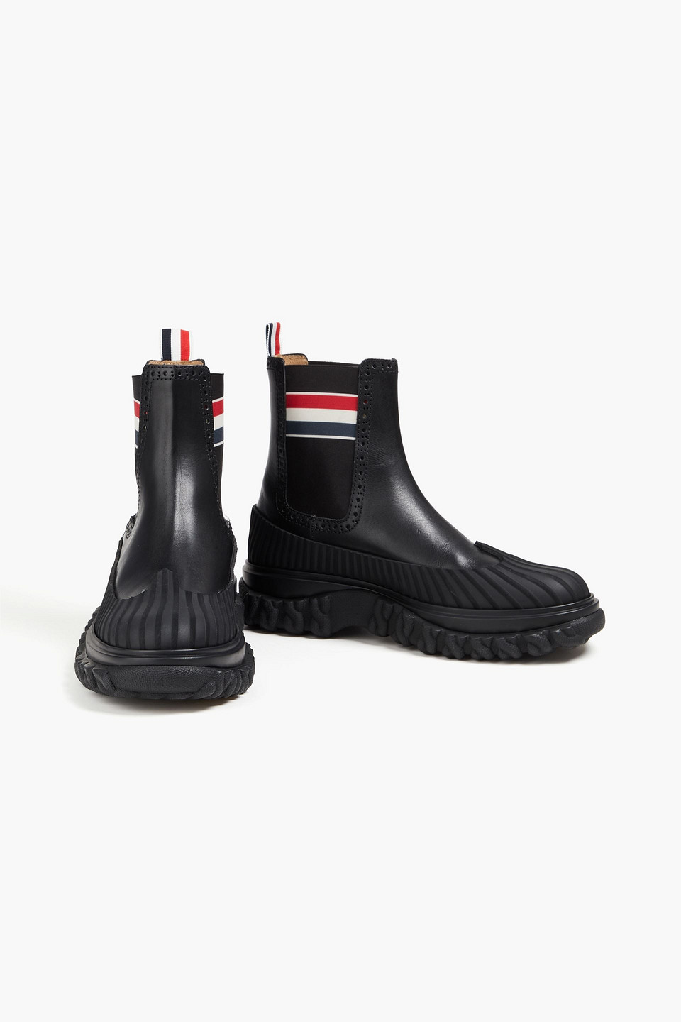 Thom Browne Chelsea Boot With Chunky Rubber-sole Detail In Black