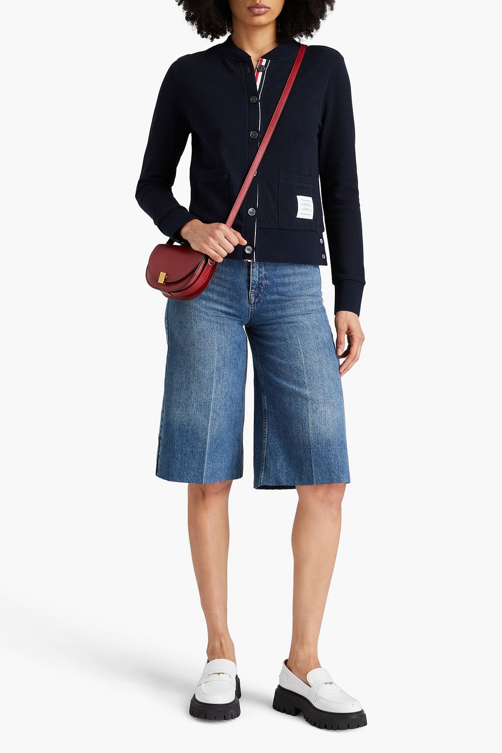 THOM BROWNE كارديغان من قطن بيكيه