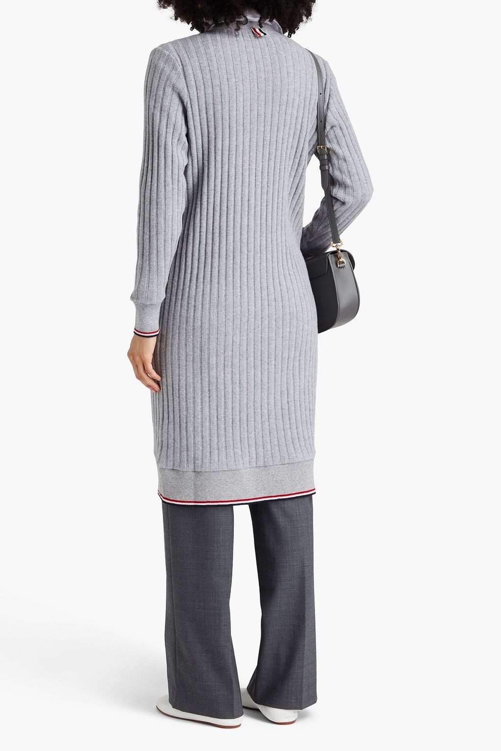 THOM BROWNE كارديغان من الكشمير بتصميم مضلّع