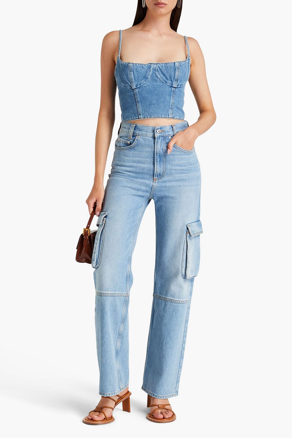 MAGDA BUTRYM Denim bustier top
