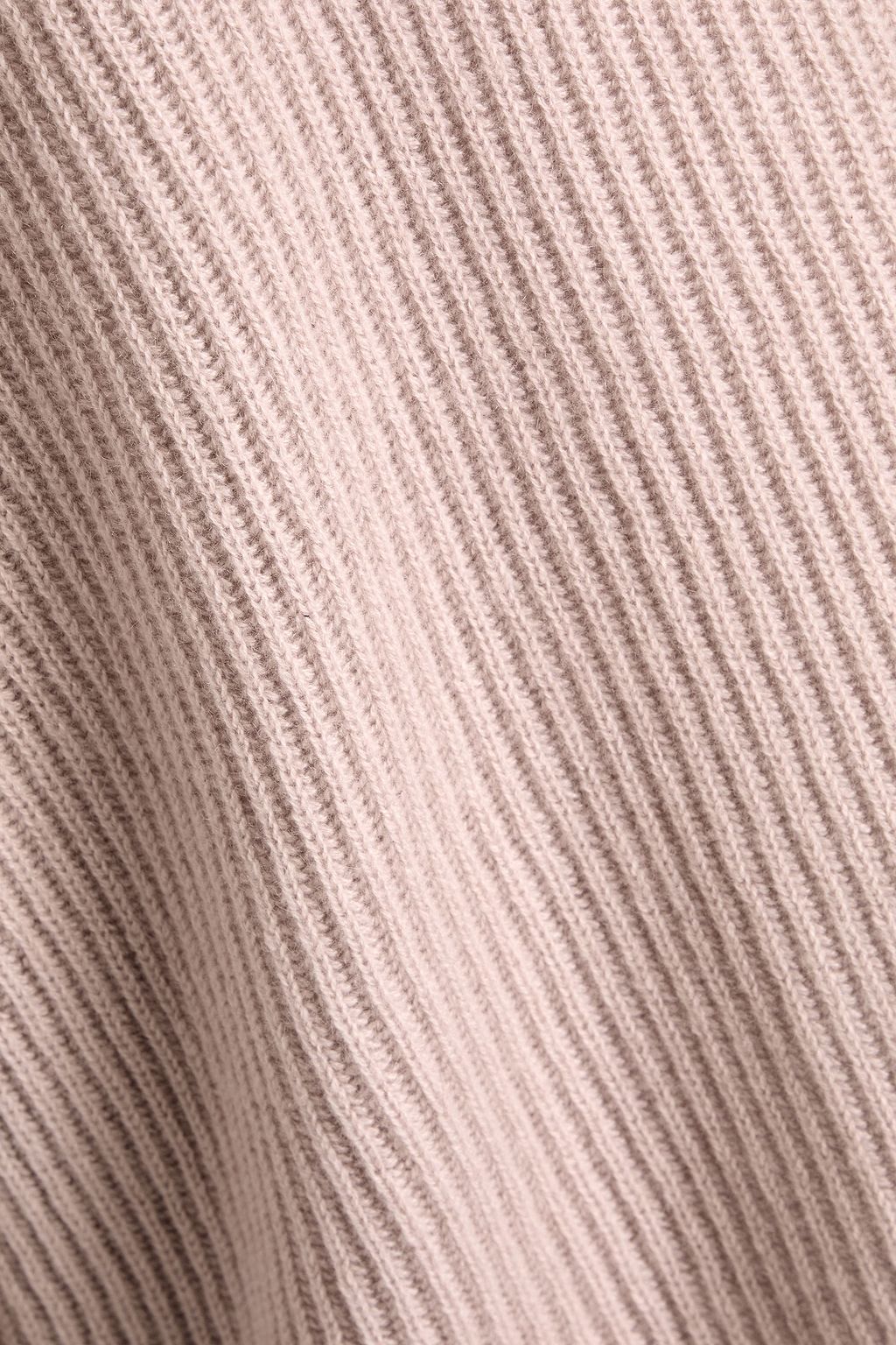 AUTUMN CASHMERE كنزة رياضية بياقة عالية من الكشمير بتصميم مضلّع وفضفاض