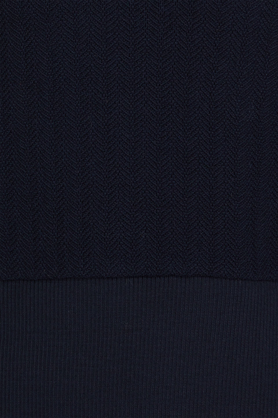 Thom Browne Herringbone Wool Sweater In Midnight Blue