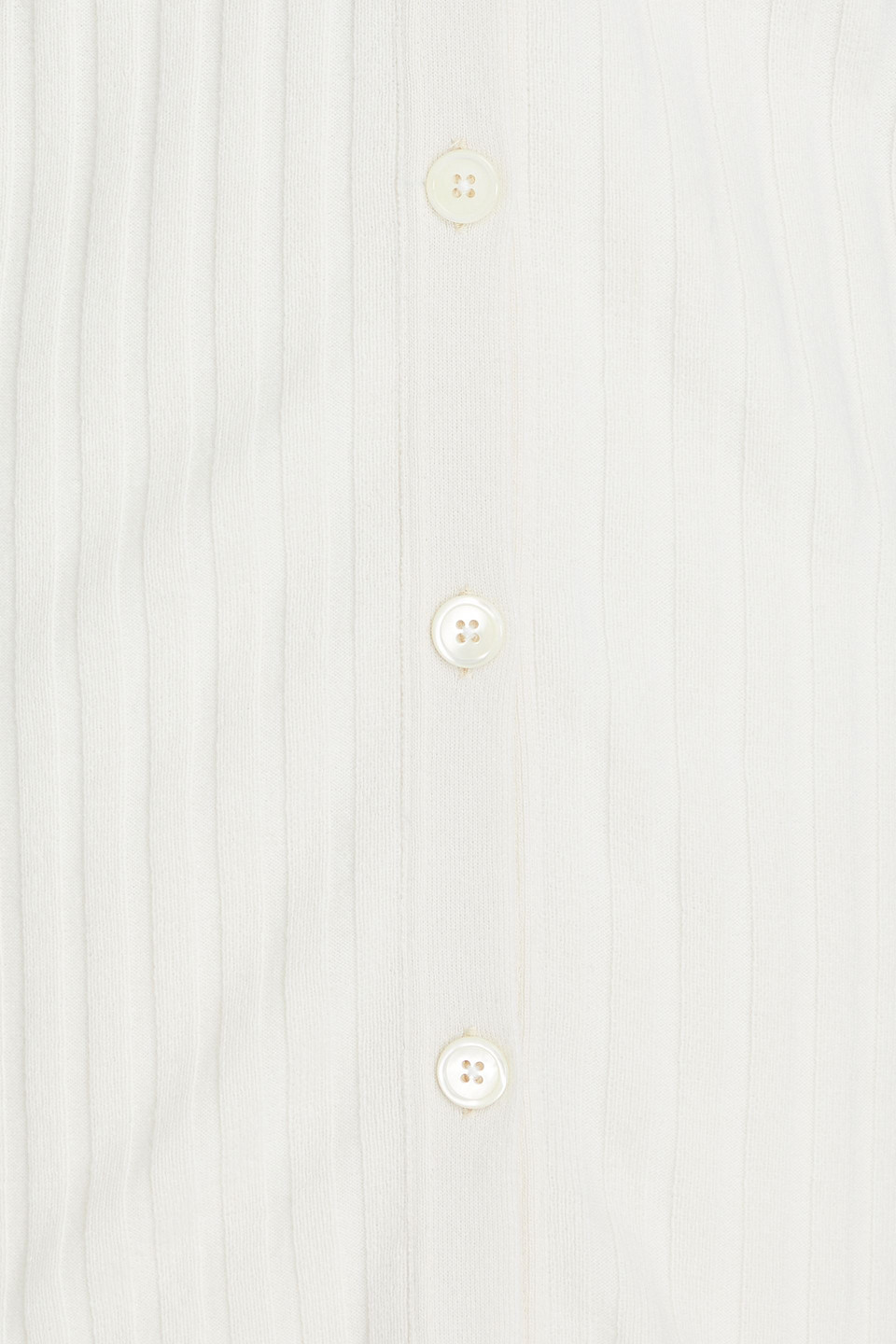 Thom Browne Ribbed Cashmere Cardigan In Ecru