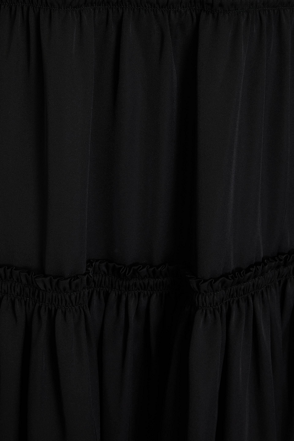 Theory Midikleid Aus Satin Mit Rippstrickeinsatz In Schwarz