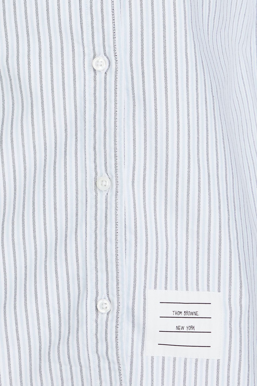 THOM BROWNE قميص من قماش أكسفورد المصنوع من القطن وبتصميم مخطط