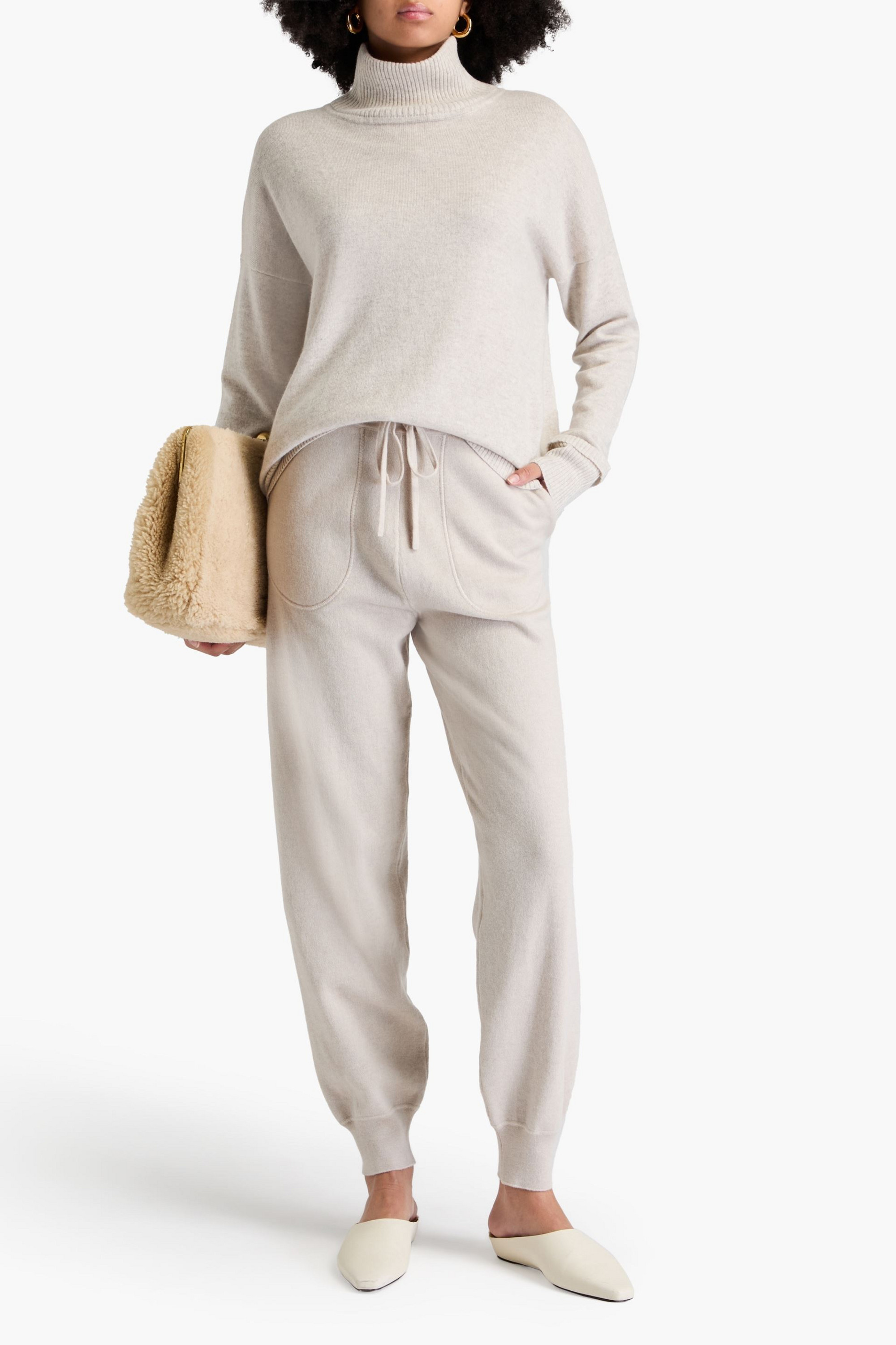 Autumn Cashmere Mélange cashmere turtleneck sweater