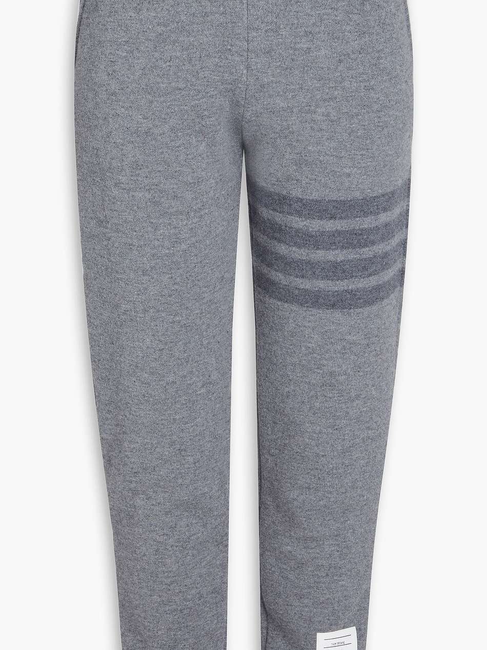 striped wool track pants