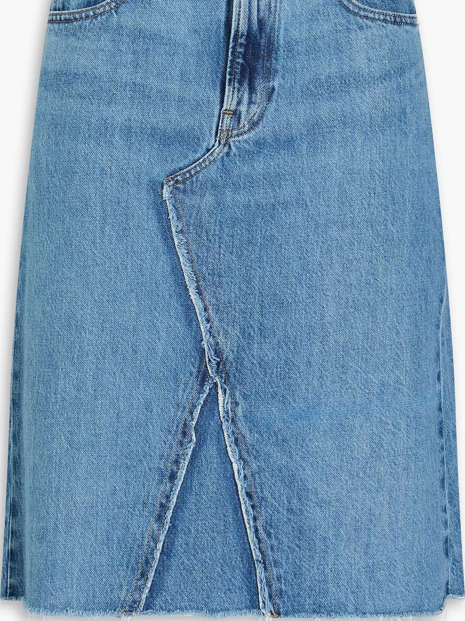 frayed denim skirt